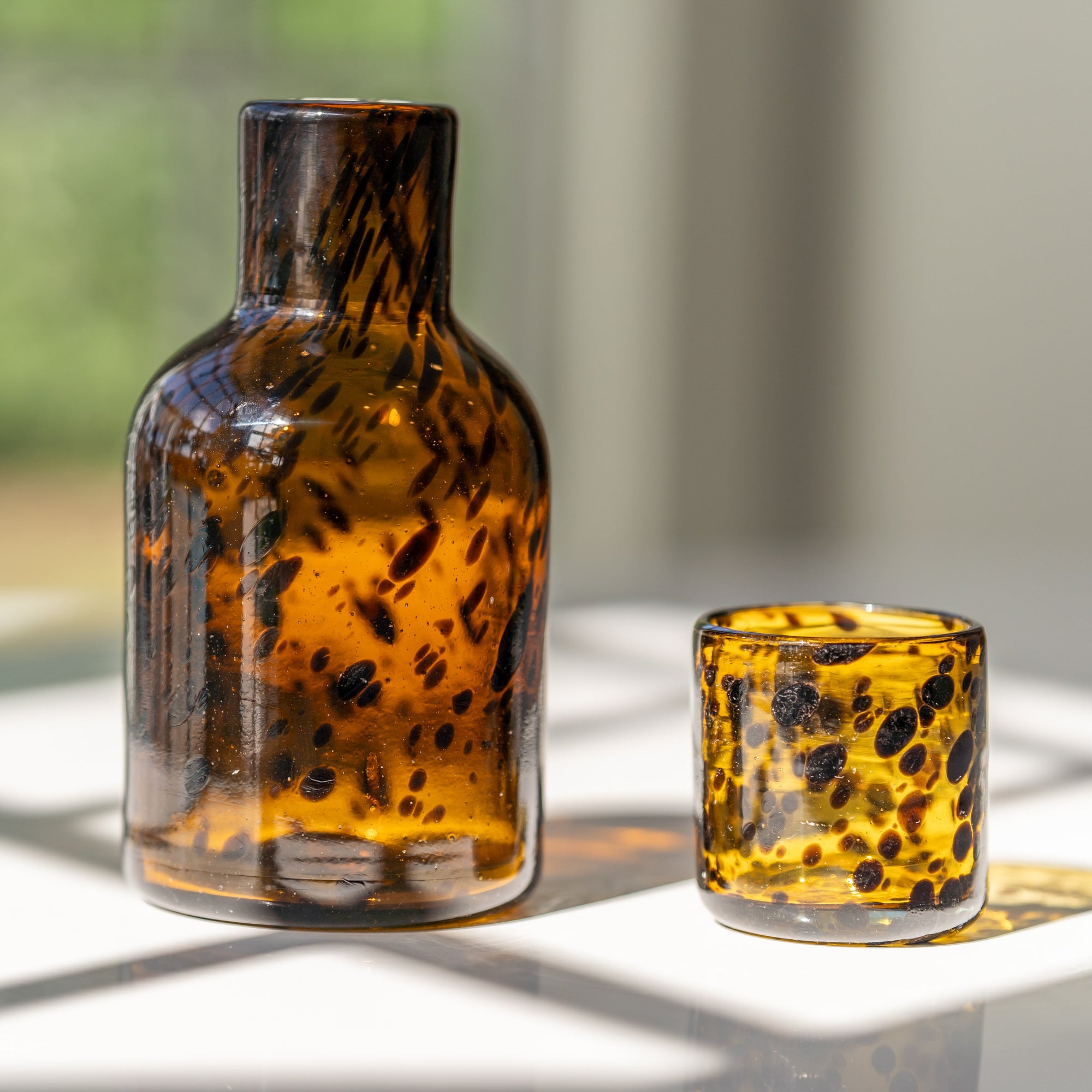 Bedside Water Carafe (Brown Tortoise)