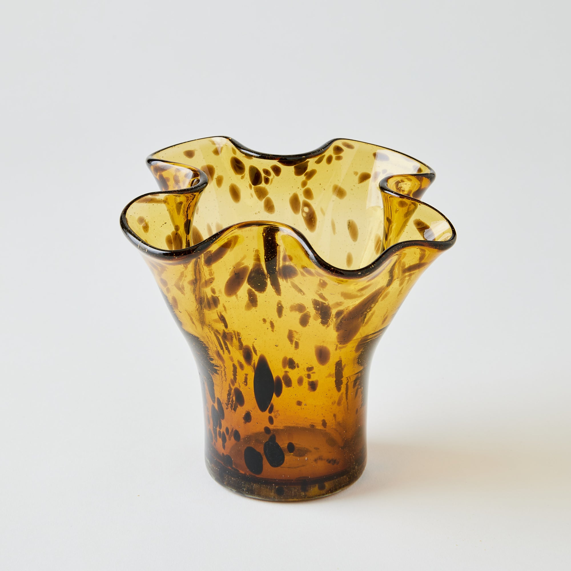 Petite Lettuce Leaf Vase (Brown Tortoise)