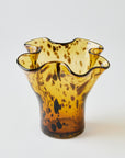 Petite Lettuce Leaf Vase (Brown Tortoise)