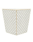 Brown Leaf Print Wastepaper Basket