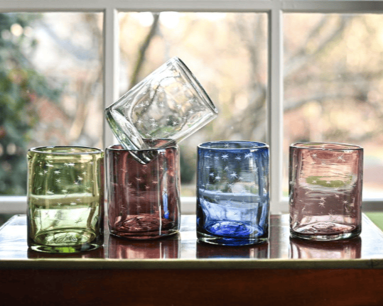 Starry Night Rocks Glasses (Amethyst)