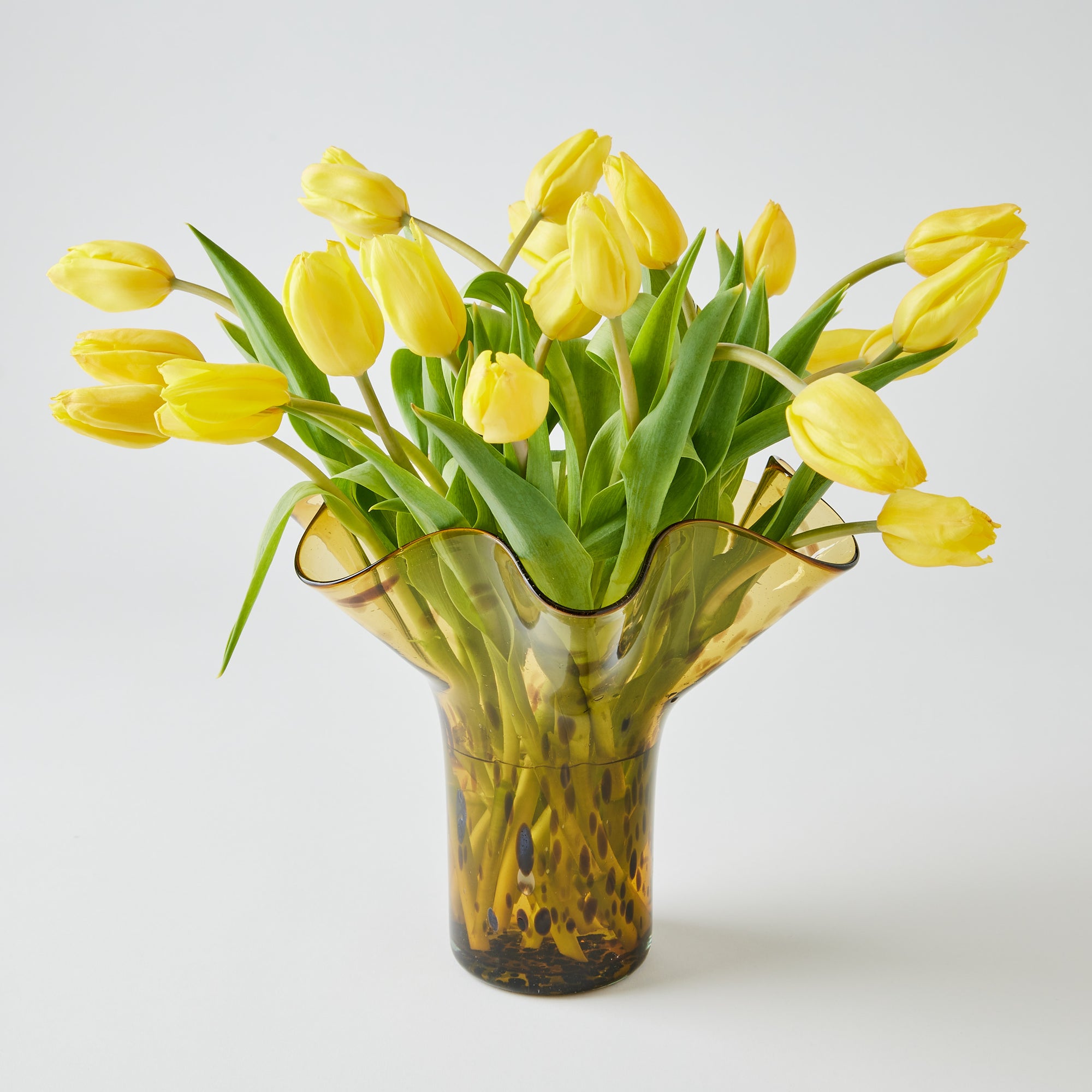 Lettuce Leaf Vase (Brown Tortoise)