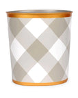 Buffalo Plaid Oval Wastebasket