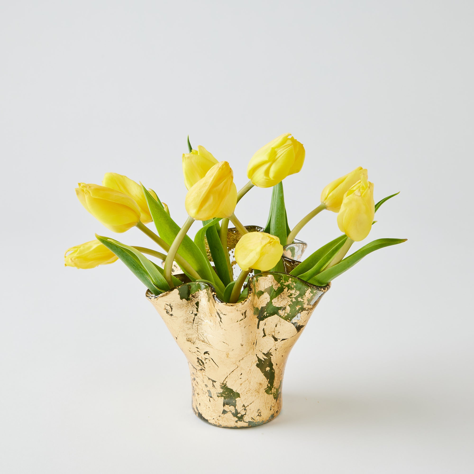 Petite Lettuce Leaf Vase (Gold Leaf)