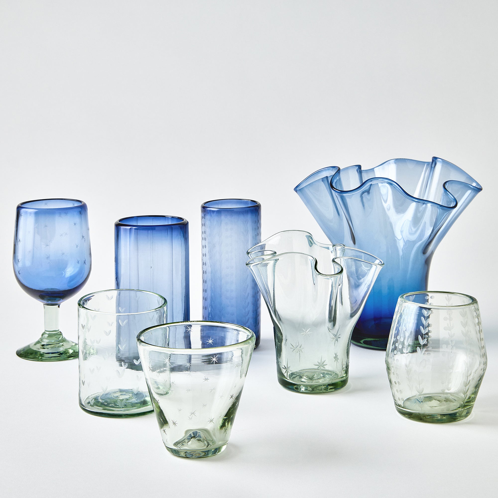 Signature Seven Water Glasses (French Blue)