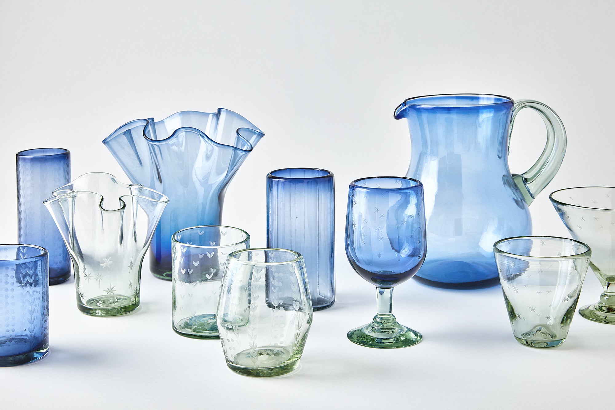 Signature Seven Water Glasses (French Blue)