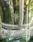 Star etching on a clear vase