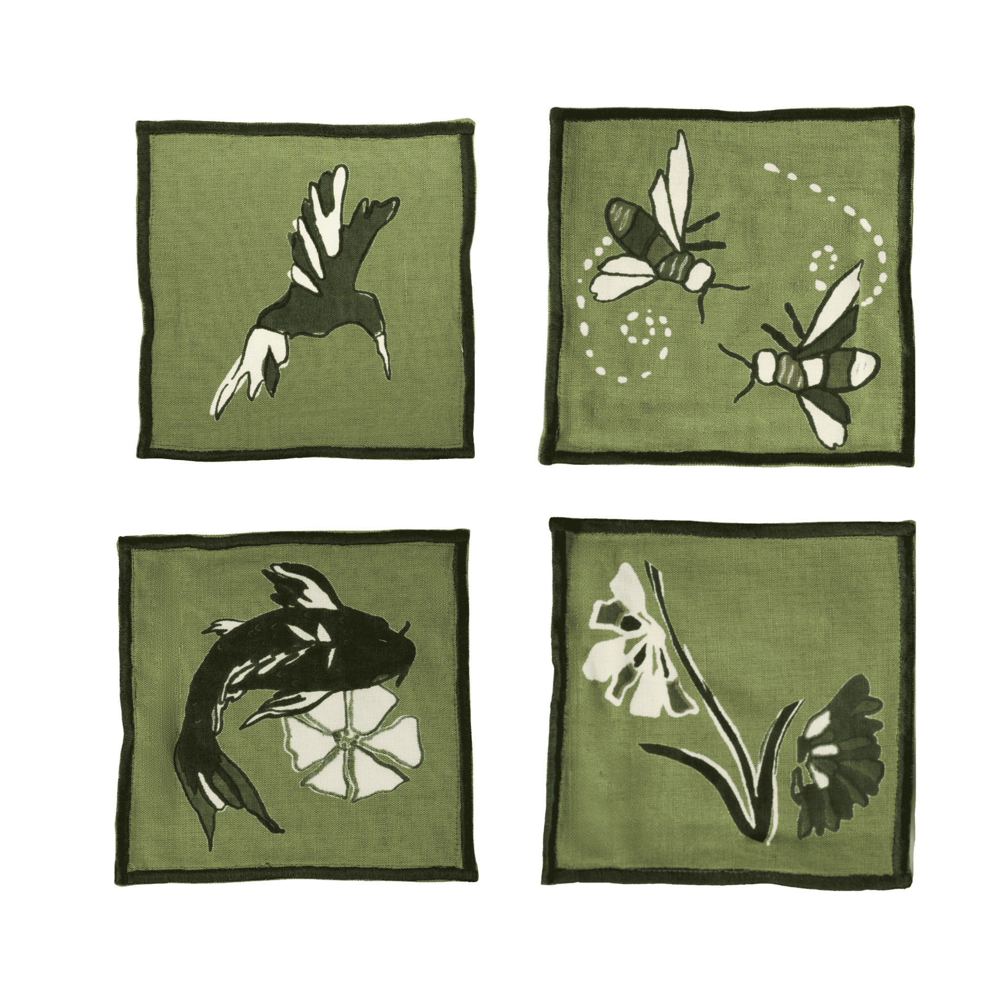 HPS x MV Flora & Fauna Cocktail Napkins (Pine)