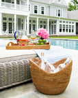 Rattan Champagne Bucket with Acrylic Insert