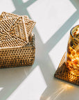 Square Rattan Coaster Set