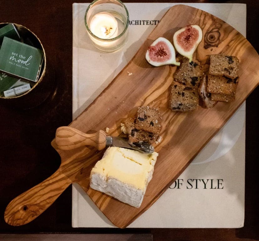 Olive Wood Rustic Cheese Board