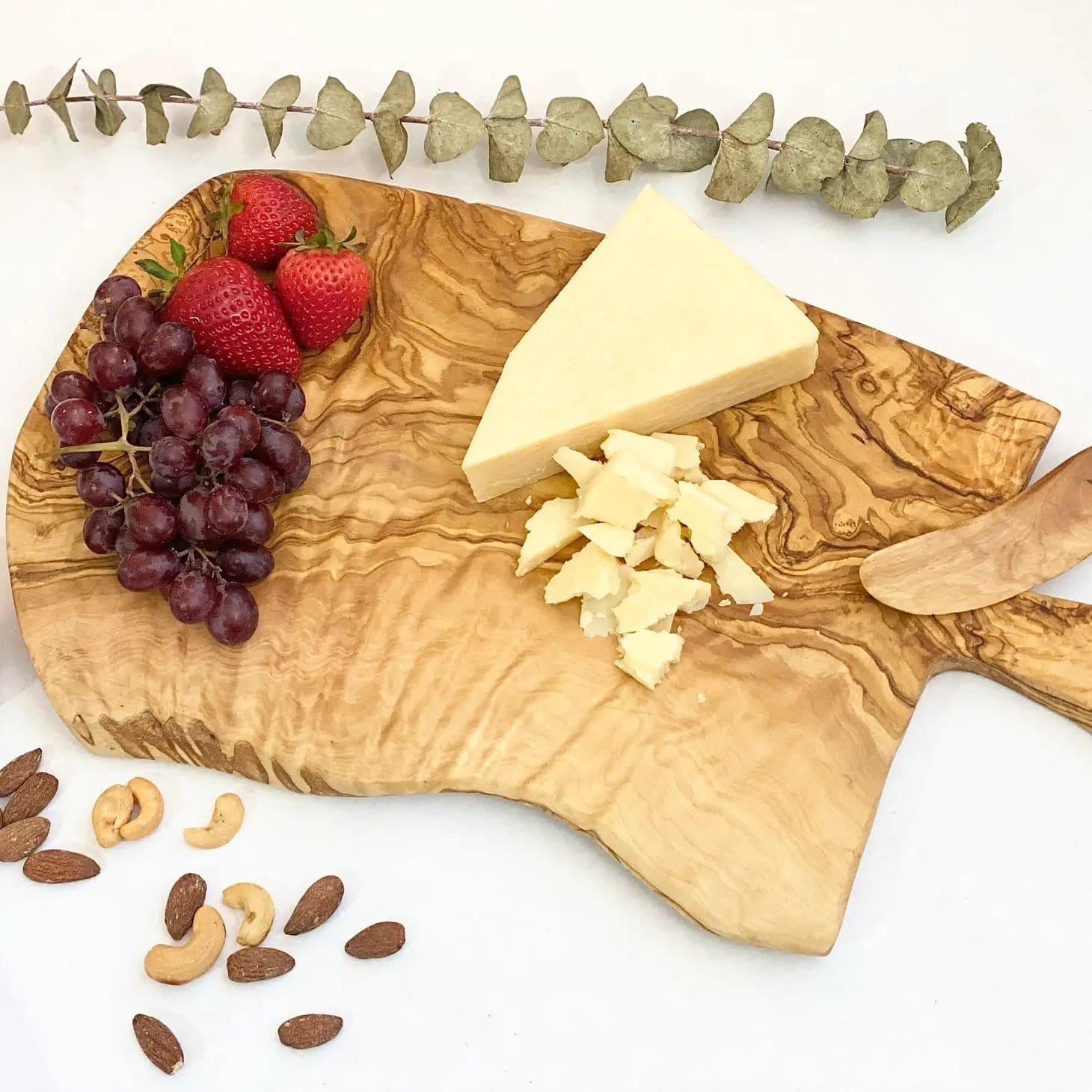 Olive Wood Rustic Cheese Board