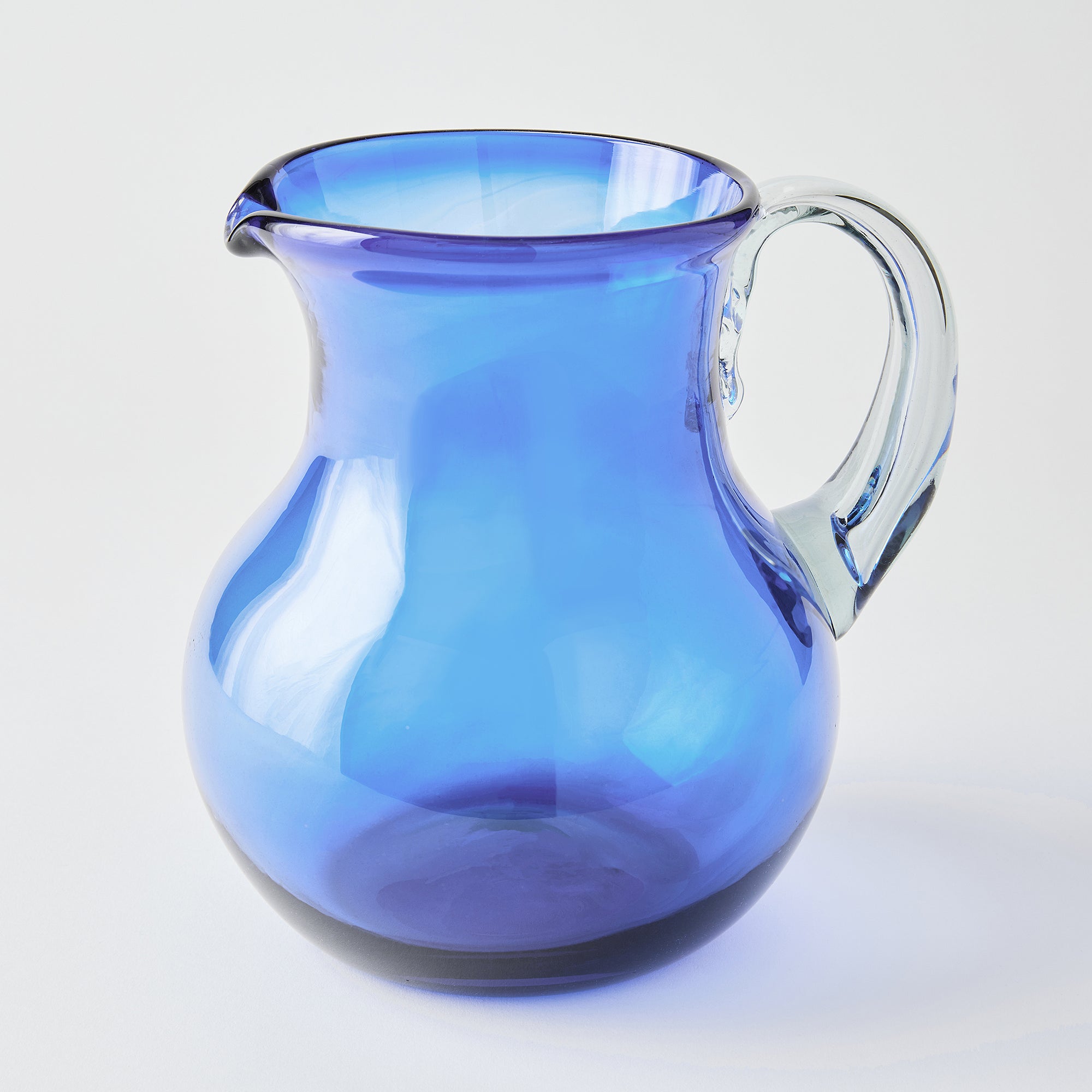 Verano Round Pitcher (Blue with Clear Hande)
