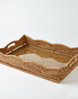 The Original Scalloped Rattan Tray