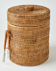 Rattan Ice Bucket with Tongs, 3 sizes