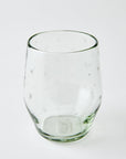 Clear glass with star patterns on a white background