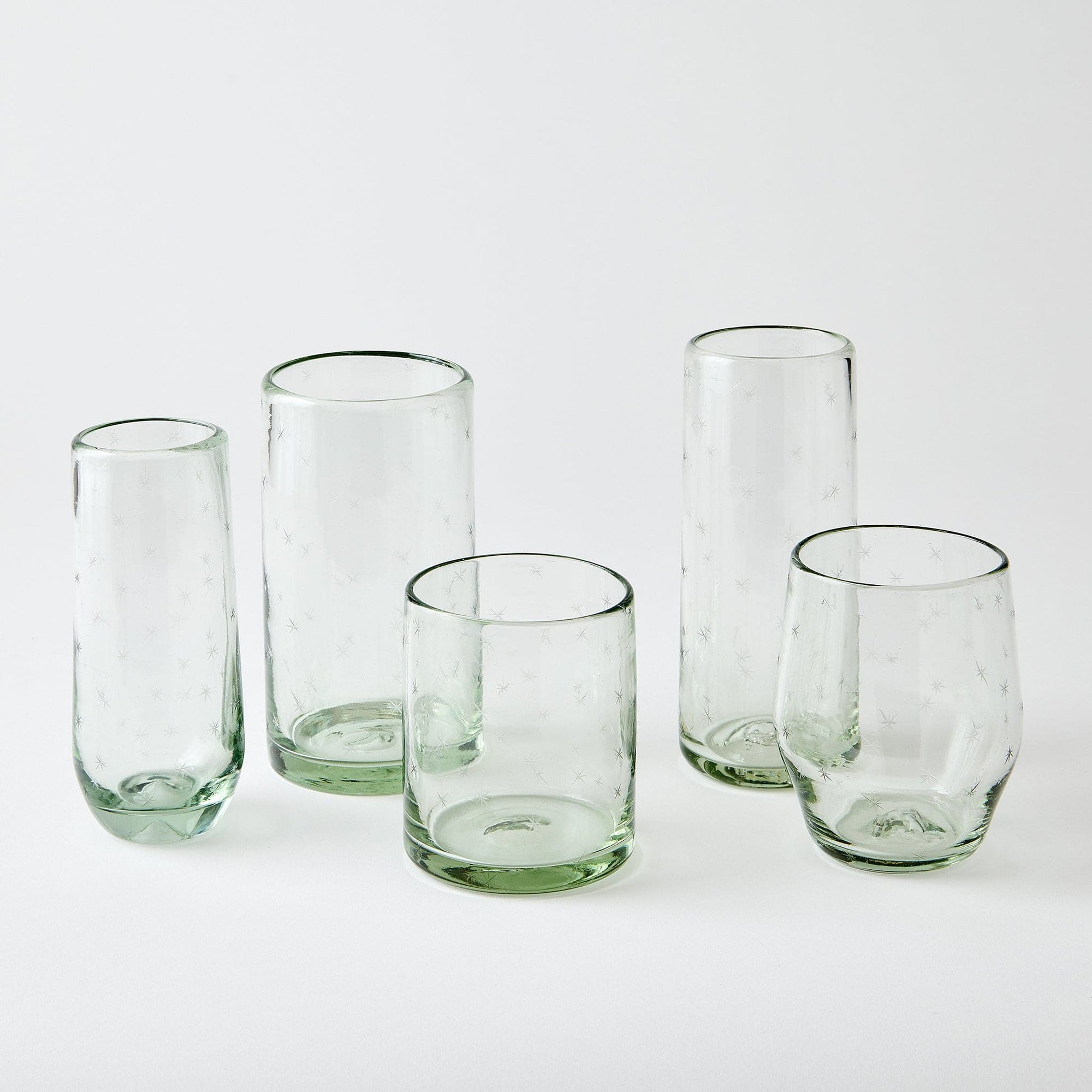 Starry Night Stemless Wine Glasses (Clear)