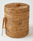 Rattan Ice Bucket with Tongs, 3 sizes 12x12x15