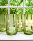 Cabana Stripe Water Glasses (Citron)
