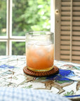 Cabana Stripe Rocks Glasses (Clear)