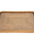 17" Rectangular Rattan Serving Tray