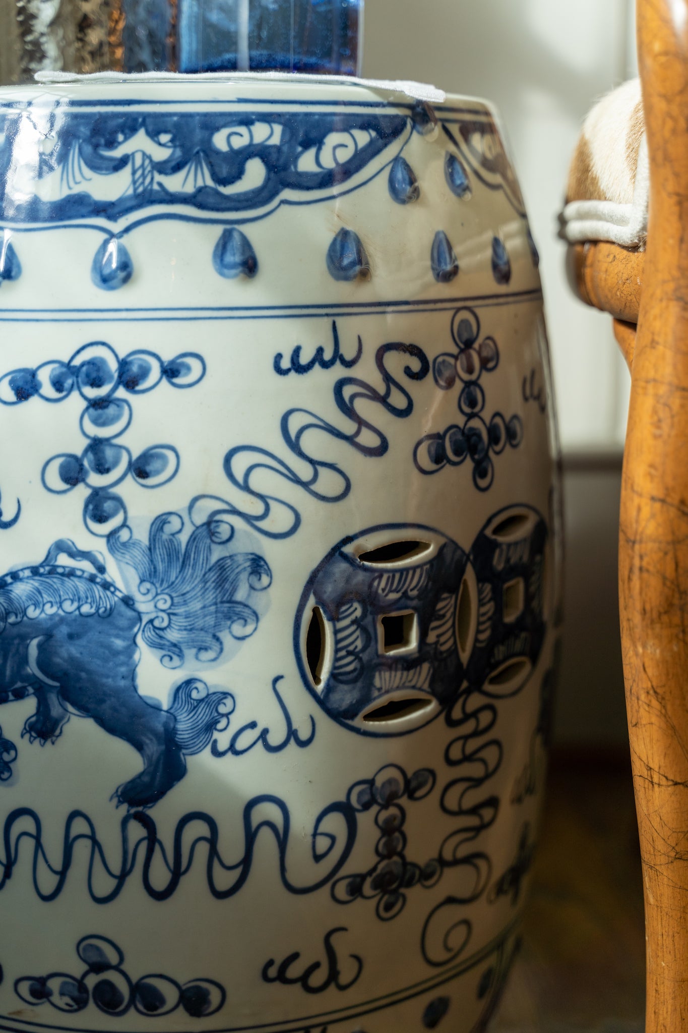 Foo Dog Garden Stool