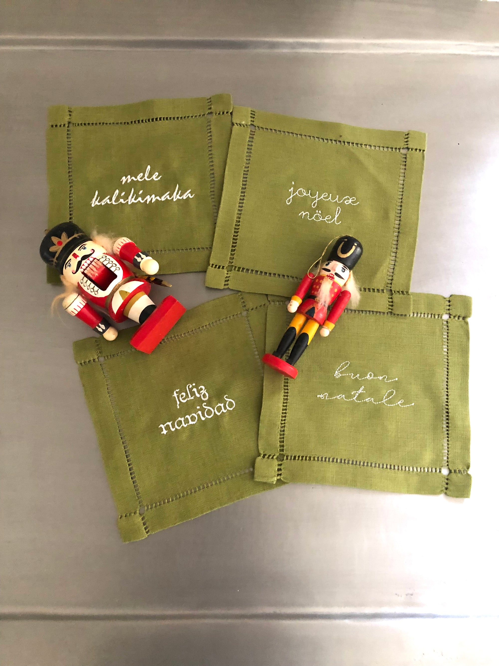 "Four Christmases" Napkin Set