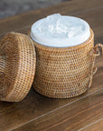 Rattan Ice Bucket with Tongs, 3 sizes