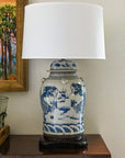 29" Dragon Lamp with Rosewood Base