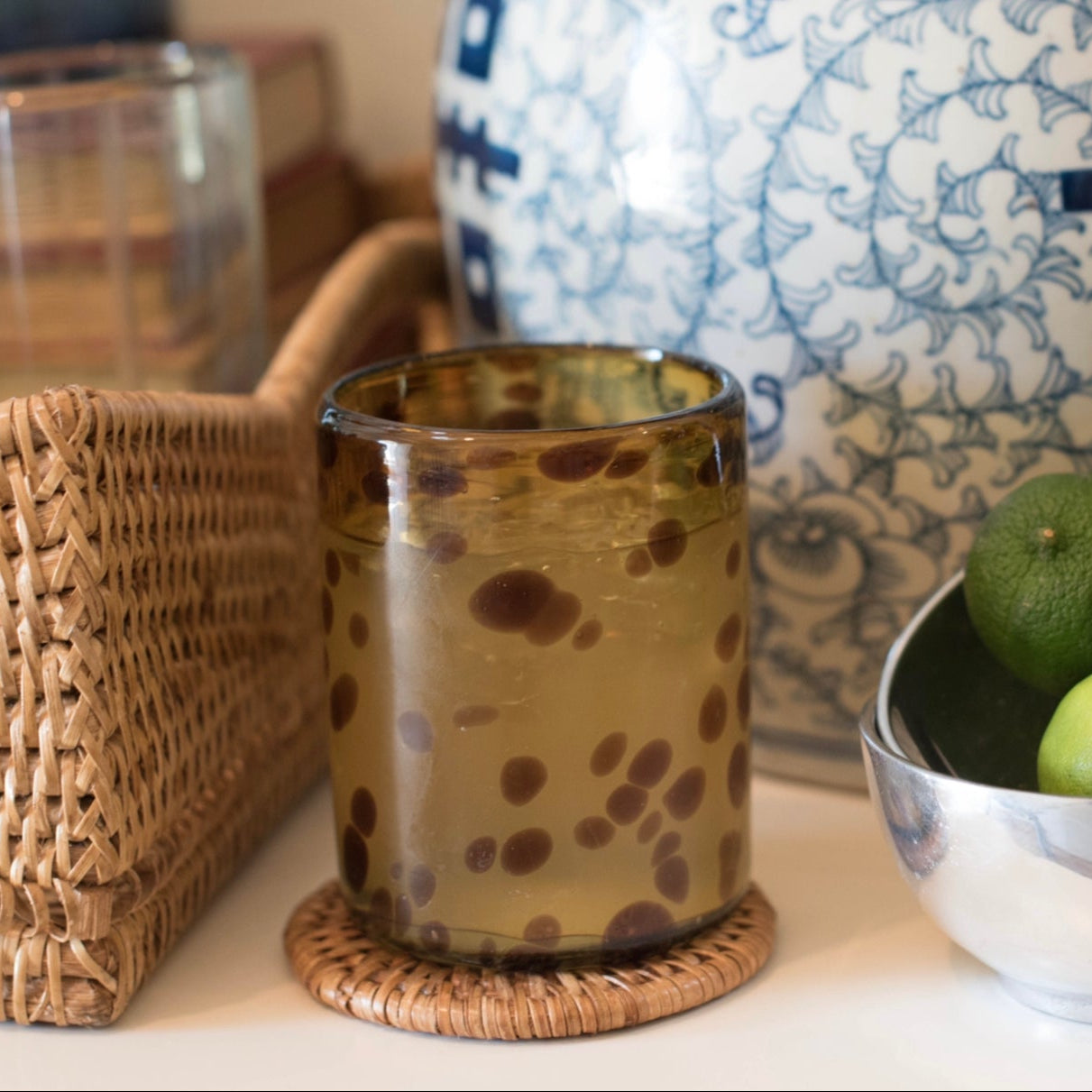 Round Rattan Coaster Set