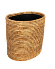 Oval Rattan Wastepaper Basket