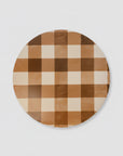 Hand-painted Buffalo Check Chargers (Sienna Brown)