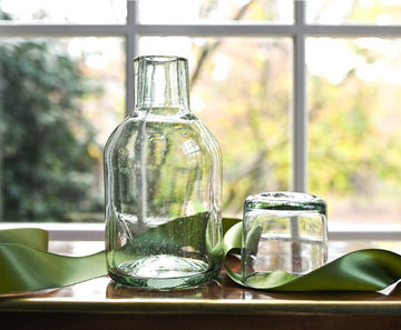 Sample Sale: Bedside Water Carafe in Clear Recycled Glass