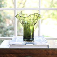 Pre-order: Lettuce Leaf Vase in Smokey Olive