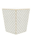 Brown Leaf Print Wastepaper Basket