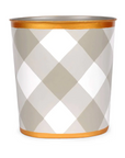 Buffalo Plaid Oval Wastebasket