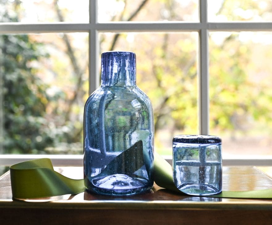 Bedside Water Carafe in Blue