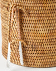 Rattan Ice Bucket with Tongs, 3 sizes 12x12x15