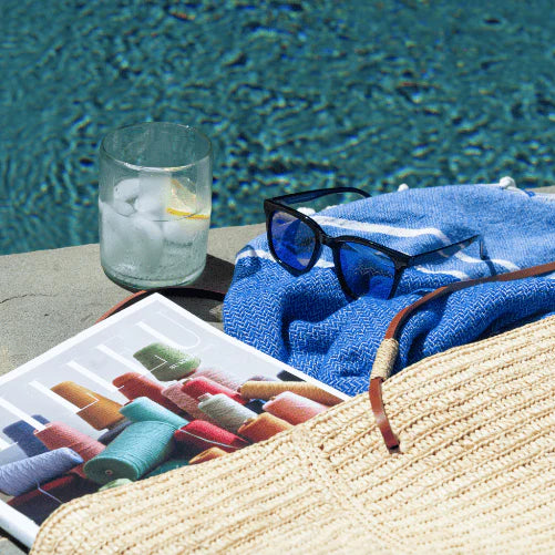 Cabana Stripe Rocks Glasses (Clear)