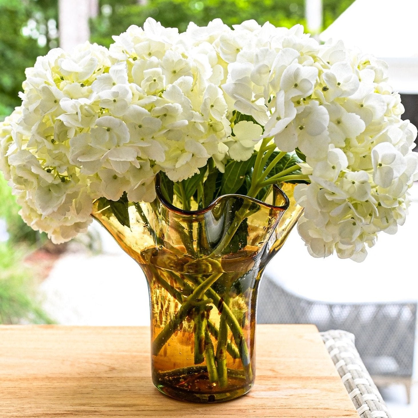 Lettuce Leaf Vase (Brown Tortoise)