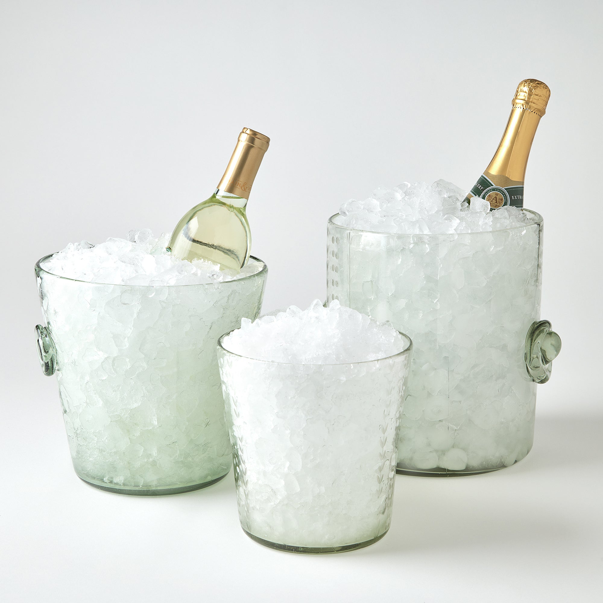 Signature Seven Wine Bucket with Button Ears (Clear)