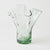 Glass vase with a unique star design on a white background