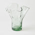 Glass vase with a unique star design on a white background