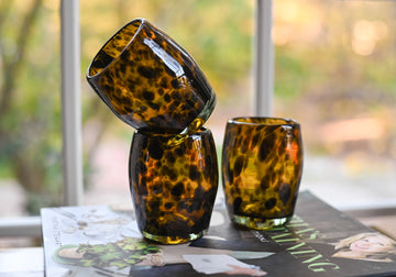 Tortoise Stemless Wine Glass, Set of 4