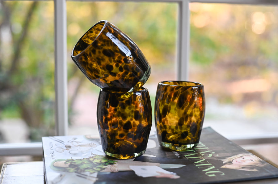 Tortoise Stemless Wine Glass, Set of 4