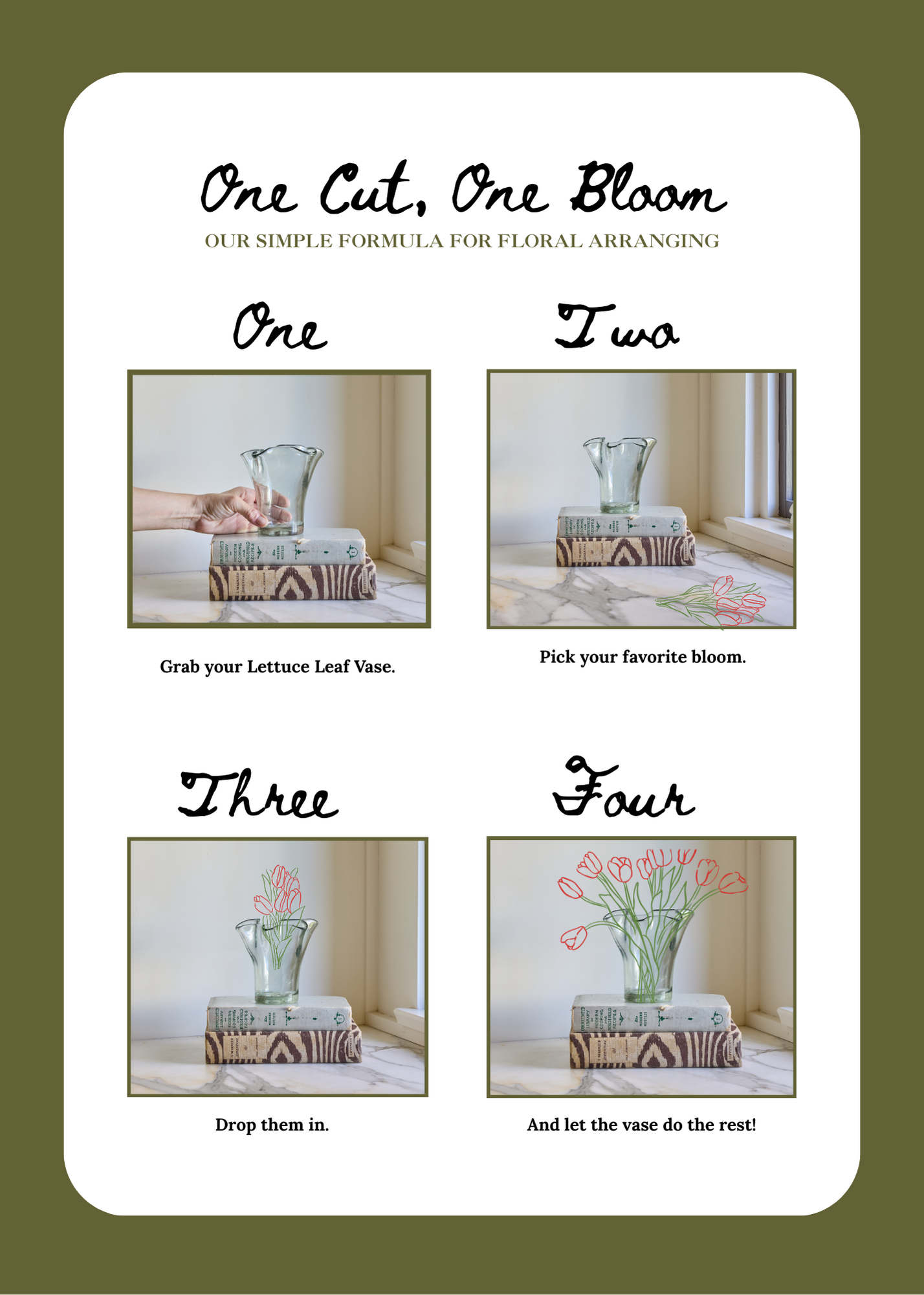 Lettuce Leaf Vase (Brown Tortoise)