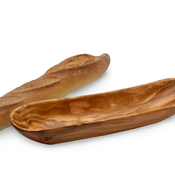 Olive Wood Bread & Cracker Boat