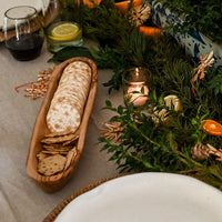 Olive Wood Bread & Cracker Boat