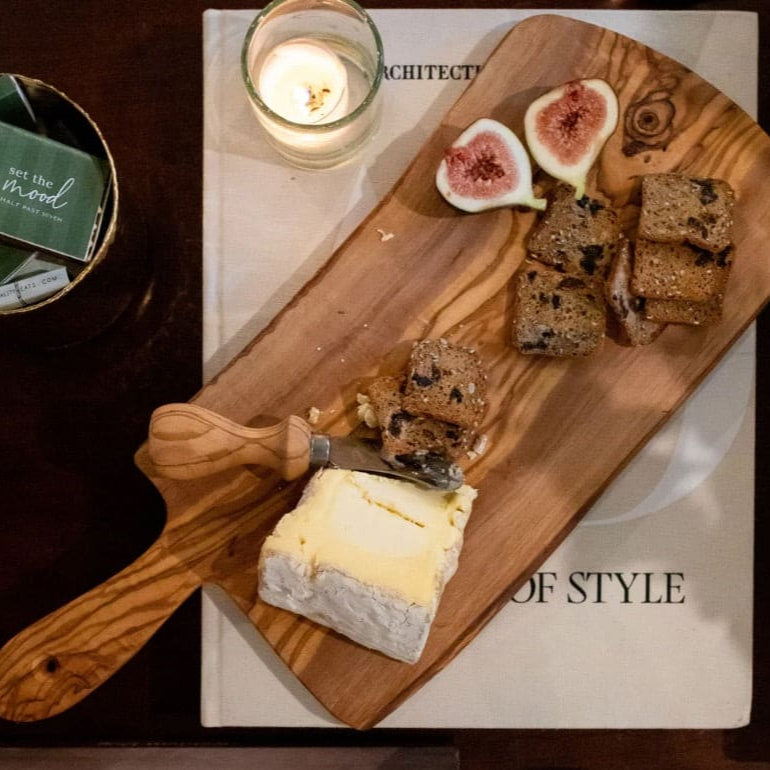 Olive Wood Rustic Cheese Board
