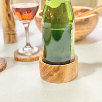 Olive Wood Bottle Coaster